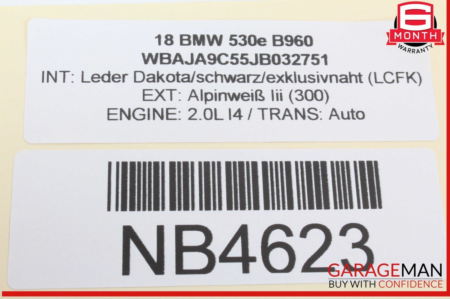 17-20 BMW 530E Front Left Driver Side Seat Power Control Switch 9384917 OEM