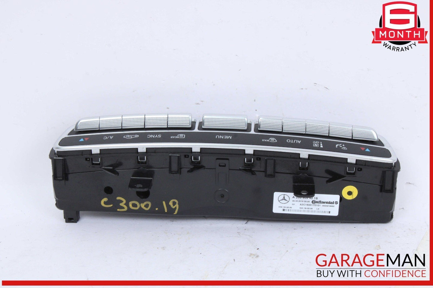 15-22 Mercedes W205 C300 GLC300 AC A/C Heater Climate Control Switch OEM