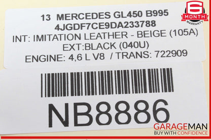 13-16 Mercedes X166 GL450 GL550 Rear Right Quarter Window Regulator Motor OEM