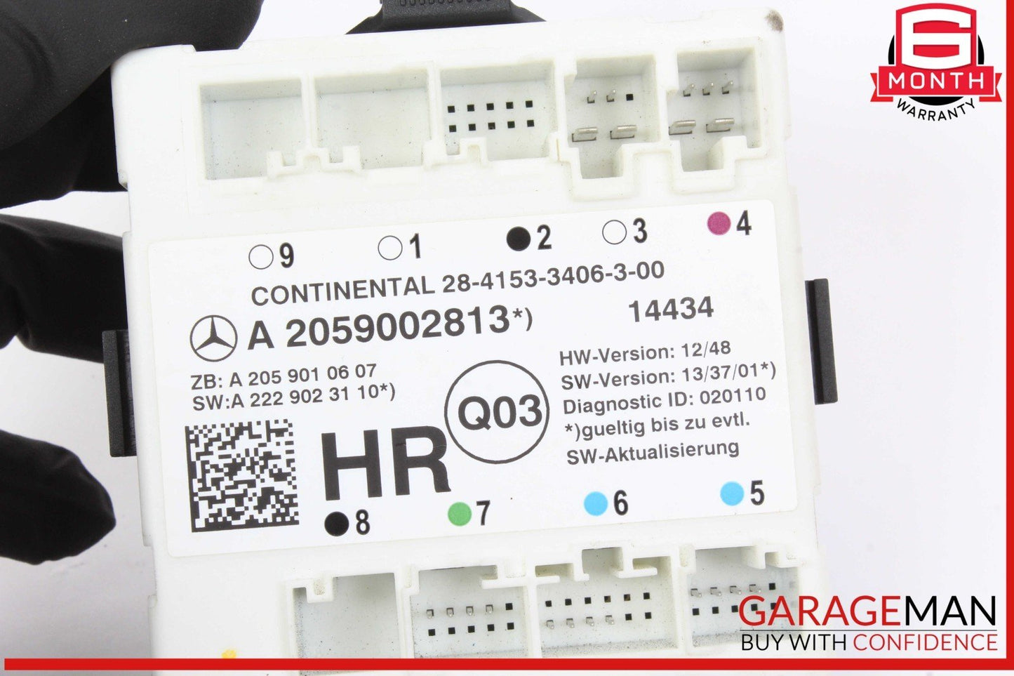 15-20 Mercedes W205 C300 Rear Right Passenger Side Door Control Module Unit OEM