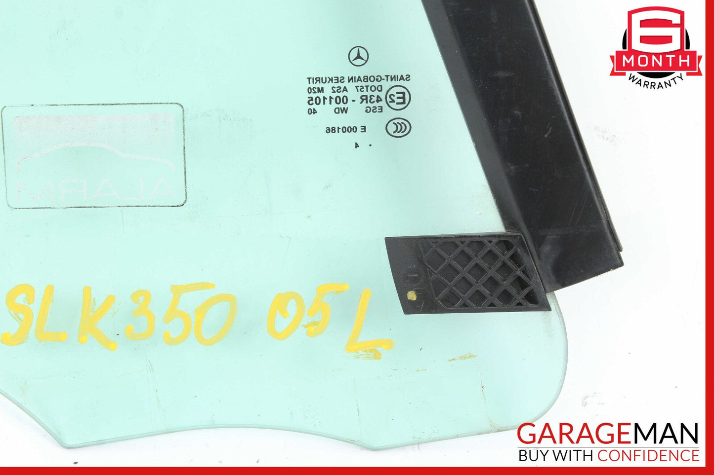05-11 Mercedes R171 SLK350 Quarter Window Glass Rear Left Driver Side OEM