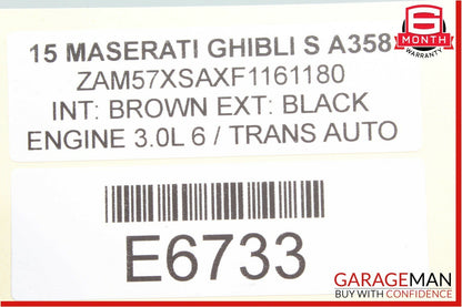 14-17 Maserati Ghibli Right Side Gas Gasoline Fuel Pump Sending Unit OEM