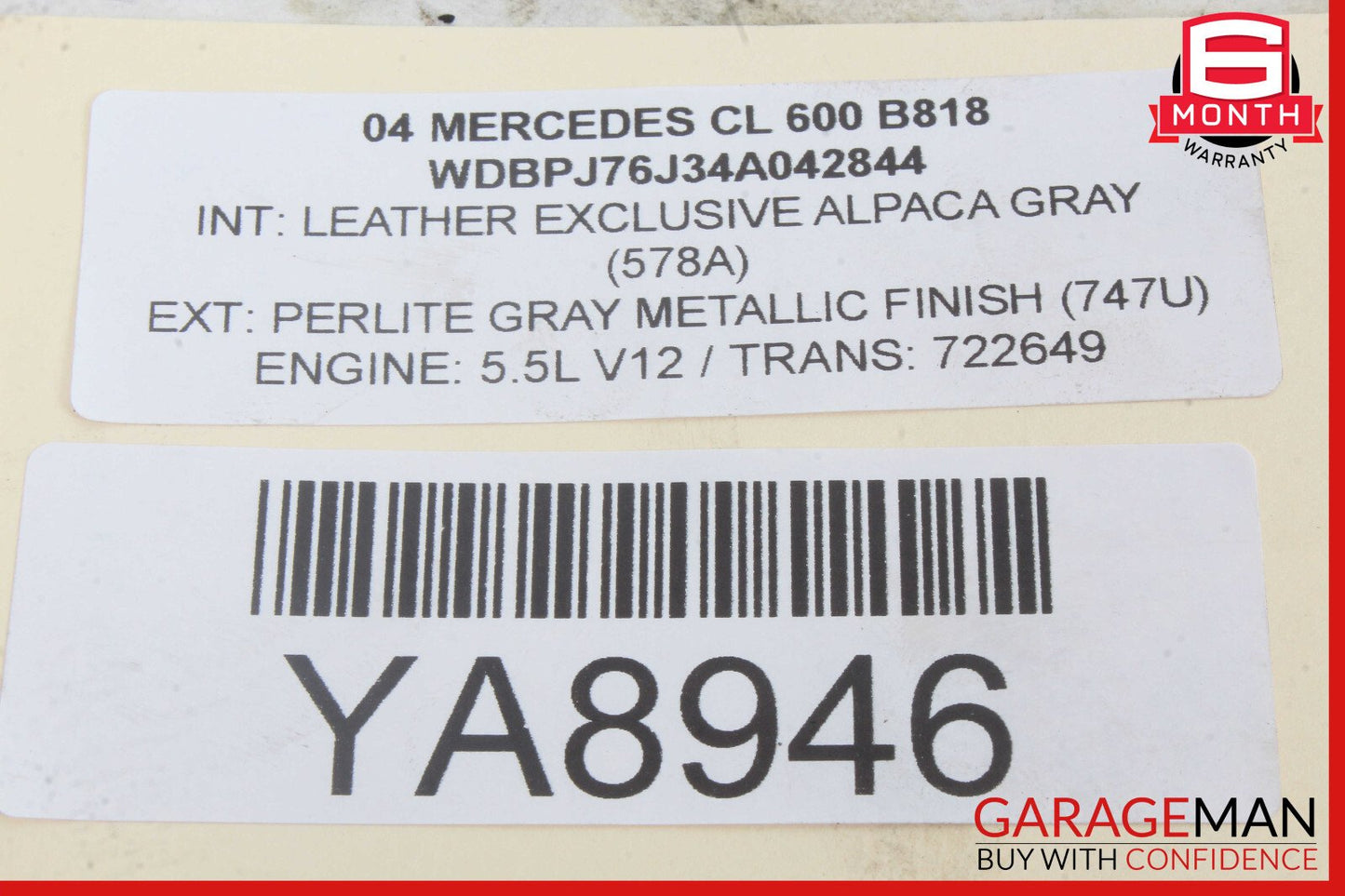 00-06 Mercedes W215 CL600 S500 Rear Upper Control Arm 2203521205 OEM