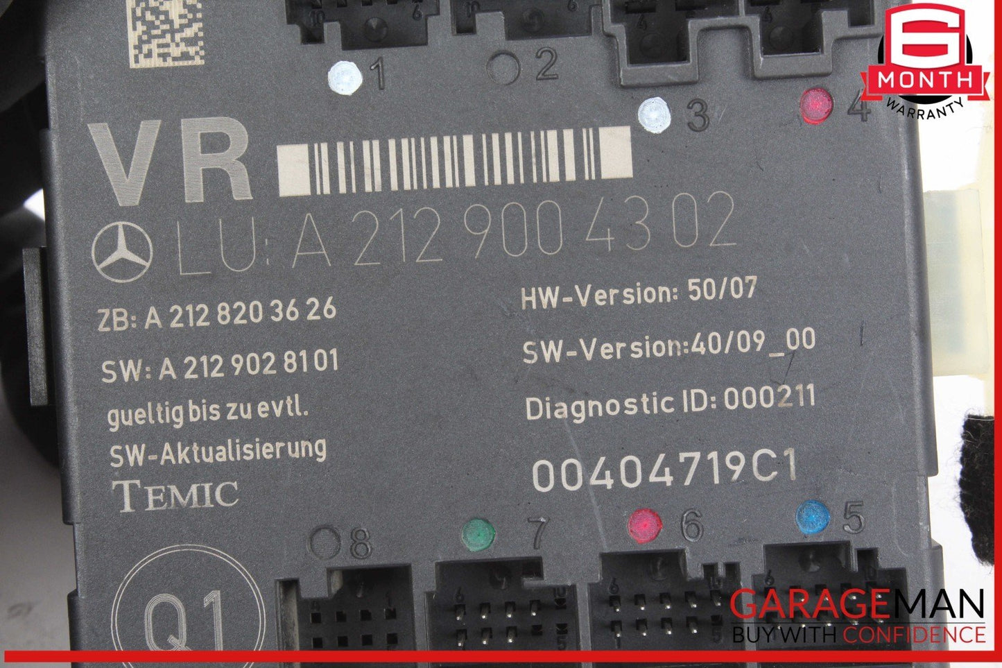 08-18 Mercedes W212 E350 Front Right Passenger Side Door Control Module OEM
