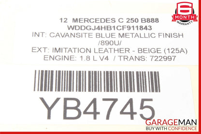 12-15 Mercedes W204 C250 SLK250 GLK350 ABS Anti Lock Pump Brake Module OEM