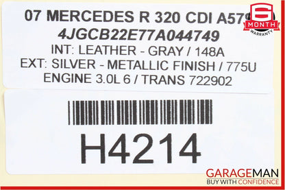 06-12 Mercedes R320 ML350 GL450 Pano Panoramic Sunroof Sun Roof Motor Unit