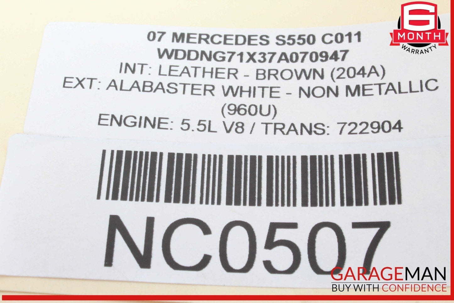 07-14 Mercedes W221 S550 Rear Left or Rear Right Side Tie Rod Lower Control Arm