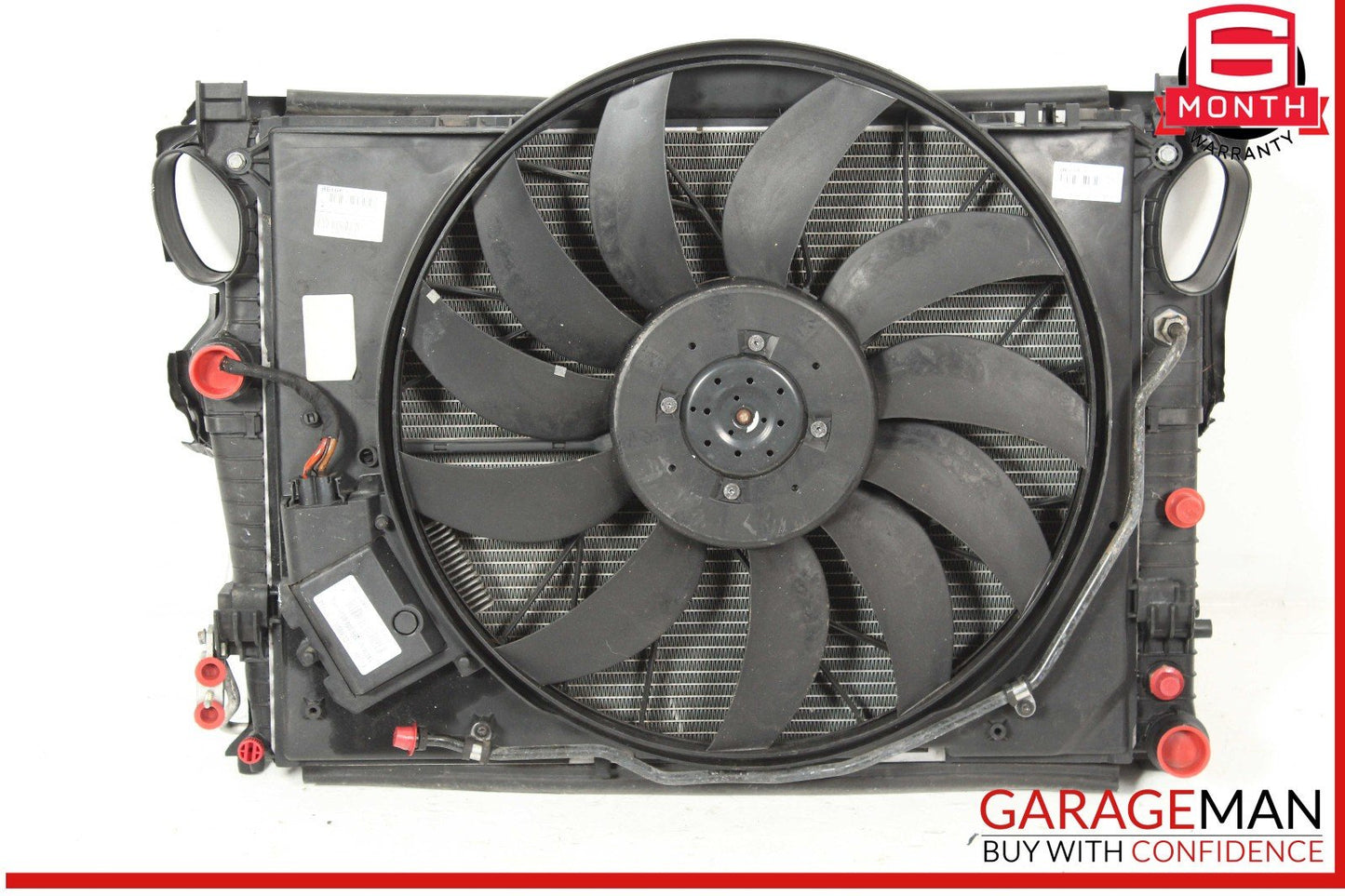 02-06 Mercedes W220 S55 CL55 Engine Motor Cooling Fan Shroud w/ Radiator OEM