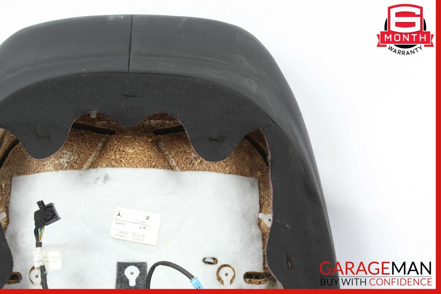 07-14 Mercedes W216 CL550 Front Left Side Top Upper Seat Cushion Black