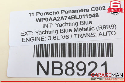 10-16 Porsche Panamera 970 Rear Right Console AC A/C Air Vent Grill Grille OEM