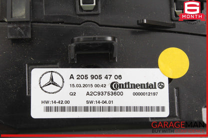 15-20 Mercedes W205 C300 C350e C400 A/C AC Heater Climate Control Switch OEM