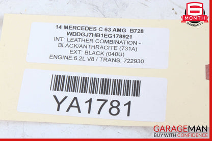 08-15 Mercedes W204 C63 AMG Exhaust System Hose Pipe Tube OEM