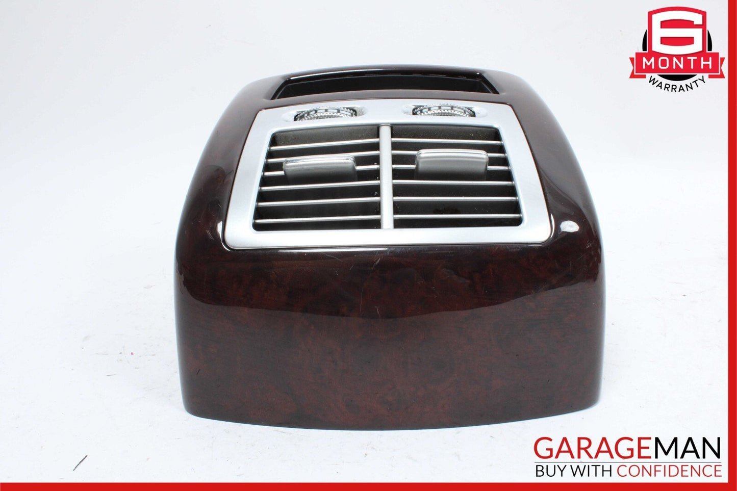 07-13 Mercedes W221 S550 S600 Rear Center Console AC A/C Air Vent Trim Wood