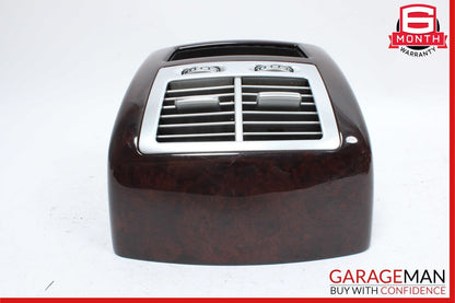 07-13 Mercedes W221 S550 S600 Rear Center Console AC A/C Air Vent Trim Wood