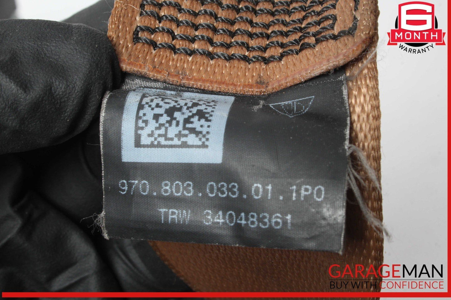 10-16 Porsche Panamera 970 Front Left Driver Side Seat Belt Brown 34045976C OEM