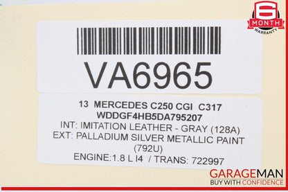 12-15 Mercedes W204 C250 CGI Engine Motor Brake Vacuum Pump 2712301665 OEM