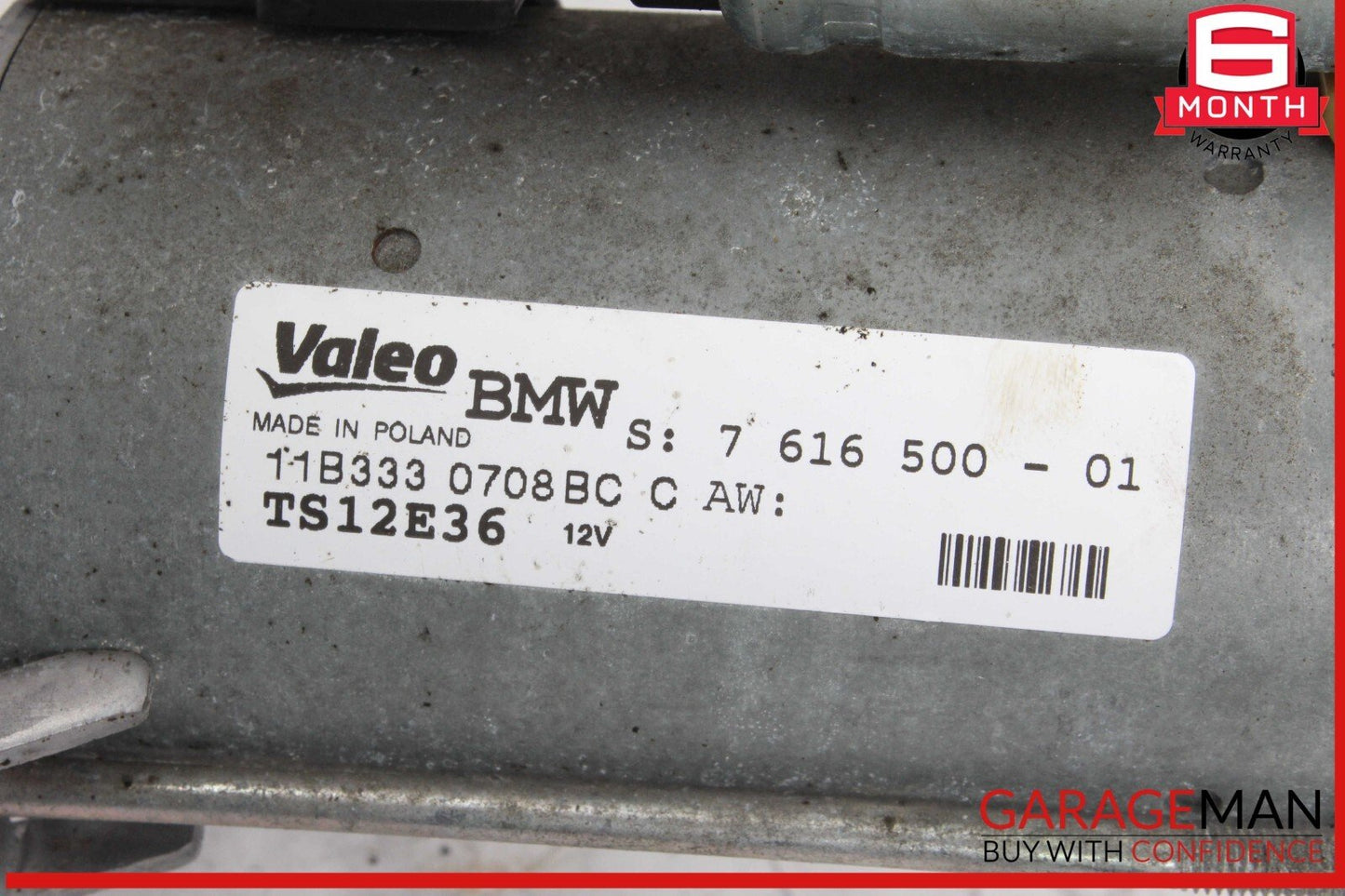 11-17 BMW X3 F25 Engine Starter Motor Valeo 7616500 OEM