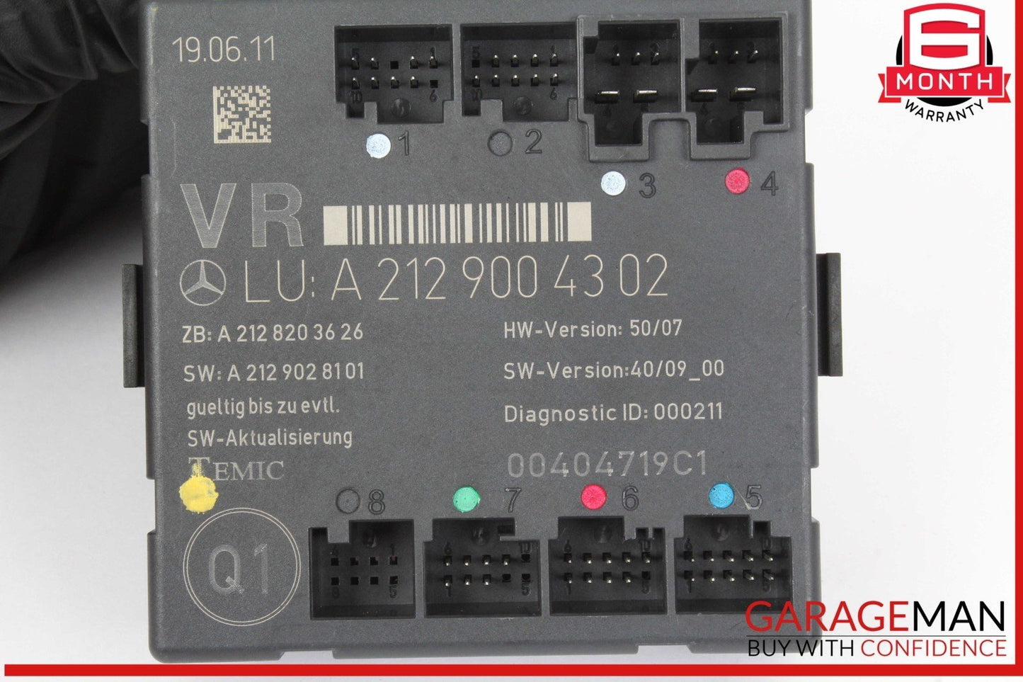 08-18 Mercedes W204 C250 E350 E400 Front Right Side Door Control Module Unit OEM