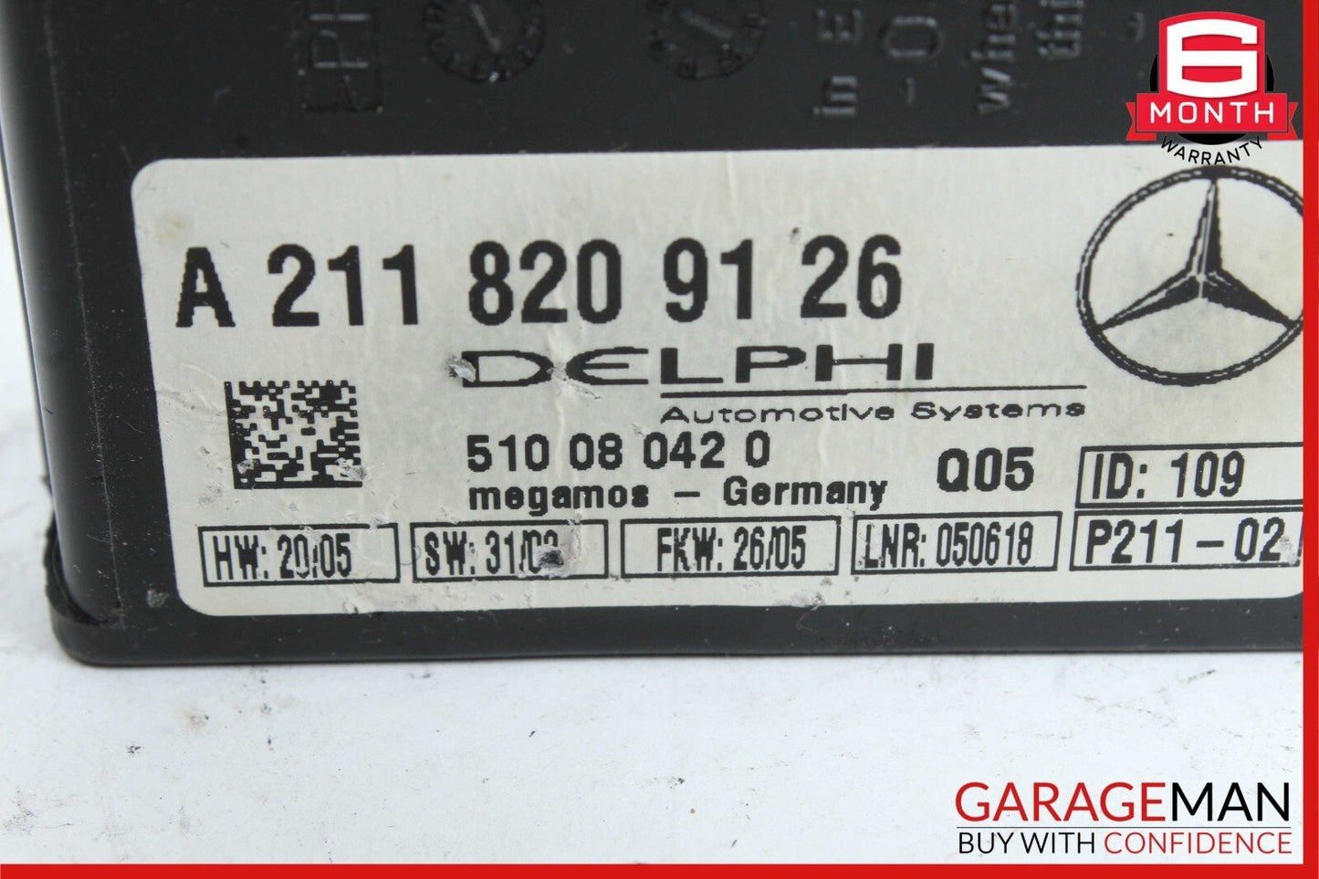 01-08 Mercedes R171 SLK280 S430 C320 C230 Anti Theft Control Alarm Module Unit