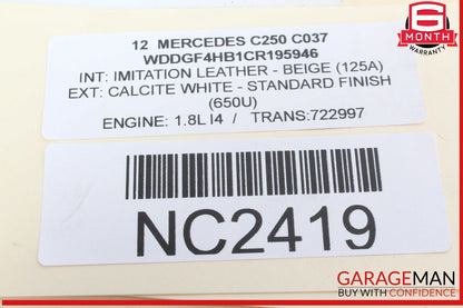 08-17 Mercedes W204 C250 C300 SLK250 Front Right Side Lower Control Arm RWD OEM