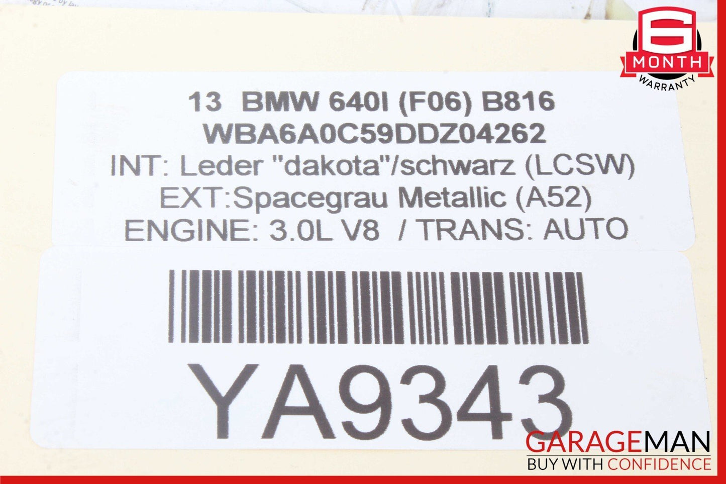 09-19 BMW 640i 550i 740i 750i Rear Right Passenger Side Lateral Control Arm OEM