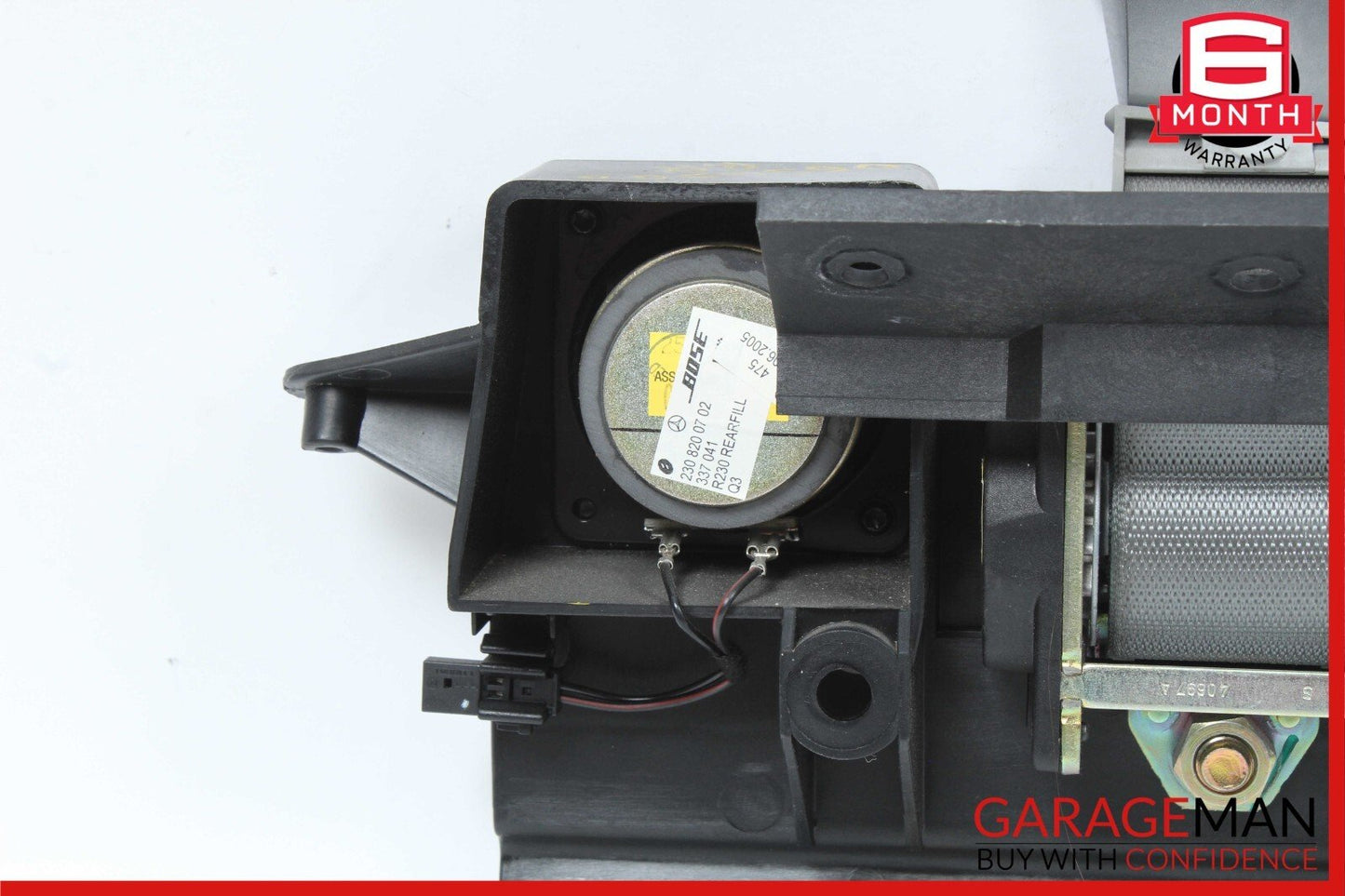 03-08 Mercedes R230 SL500 Rear Right Seat Belt Retractor Speaker Luggage Assy