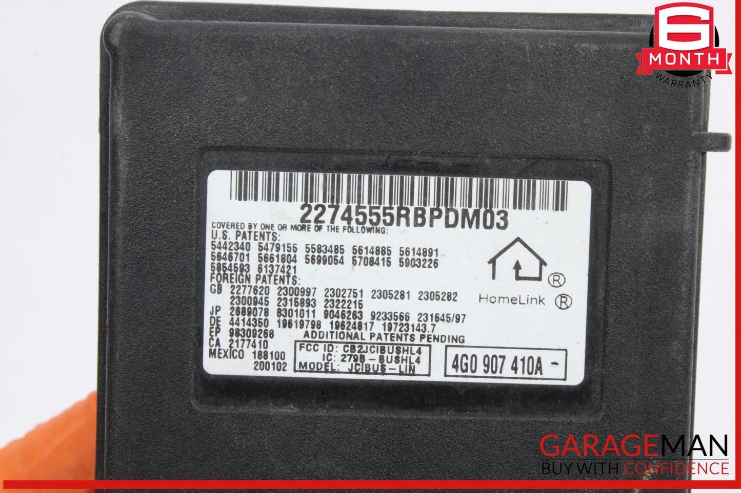 12-18 Audi A8 A4 A6 A7 Garage Door Homelink Control Module Unit 4G0907410A OEM