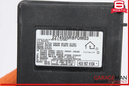 12-18 Audi A8 A4 A6 A7 Garage Door Homelink Control Module Unit 4G0907410A OEM