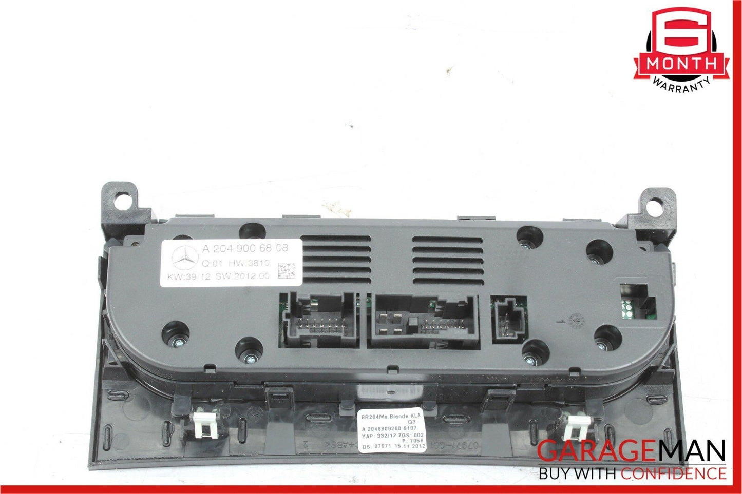 12-14 Mercedes W204 C300 C63 AMG AC A/C Heater Climate Control 2049006808 OEM