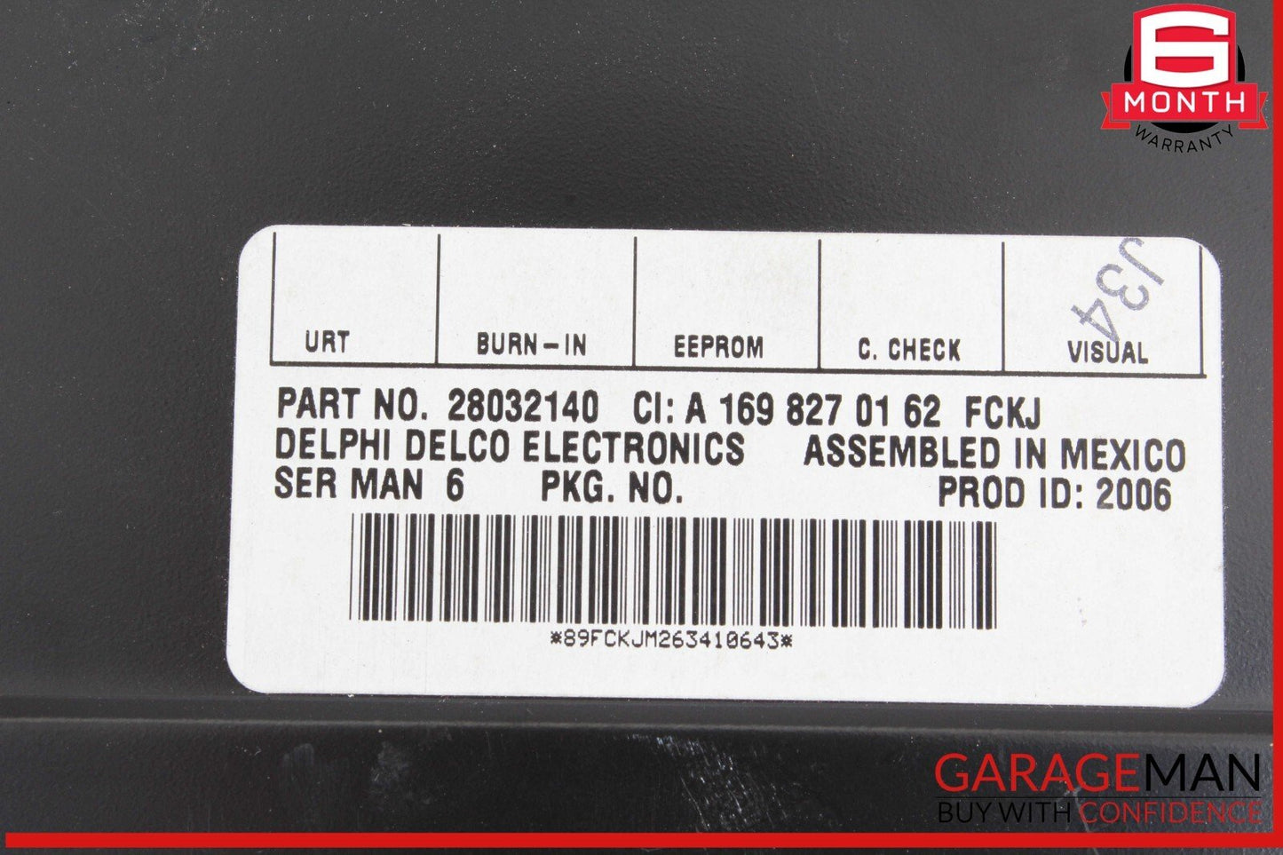 03-09 Mercedes W209 CLK350 Sirius Satellite Radio Receiver 1698270162 OEM