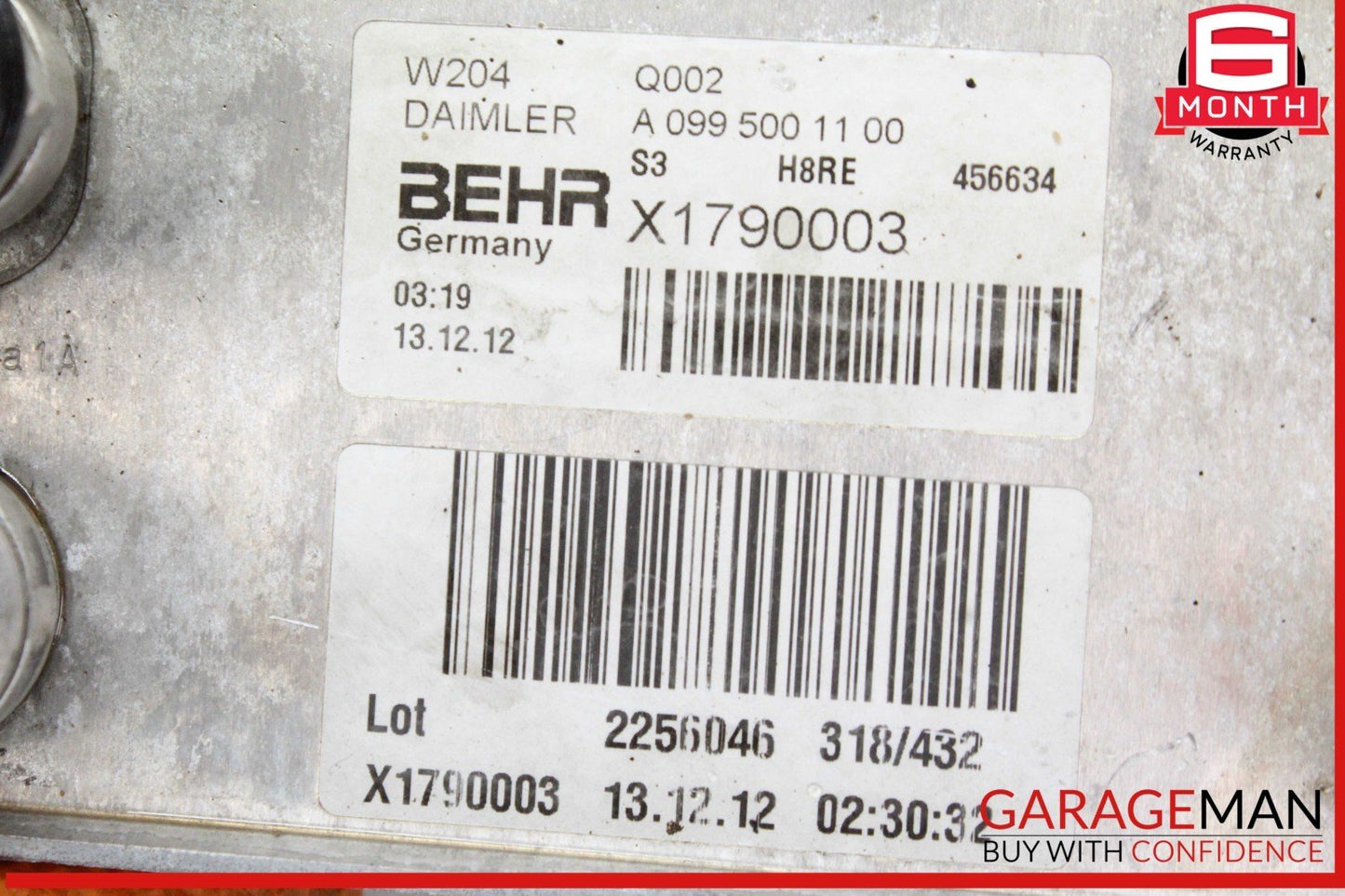 12-16 Mercedes W204 C250 CGI Transmission Oil Cooler Radiator 0995001100 OEM
