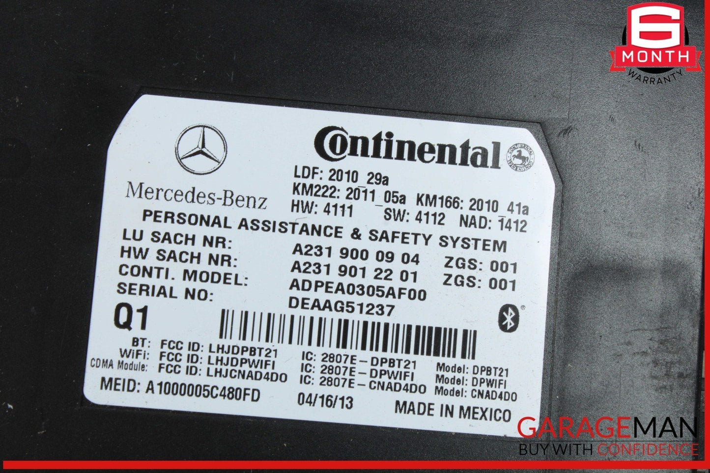 10-20 Mercedes W212 E350 C400 GLA250 SL400 Communication Control Module OEM