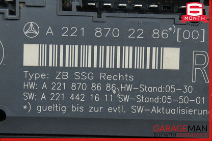 07-09 Mercedes W221 S550 Front Right Passenger Side Under Seat Control Module