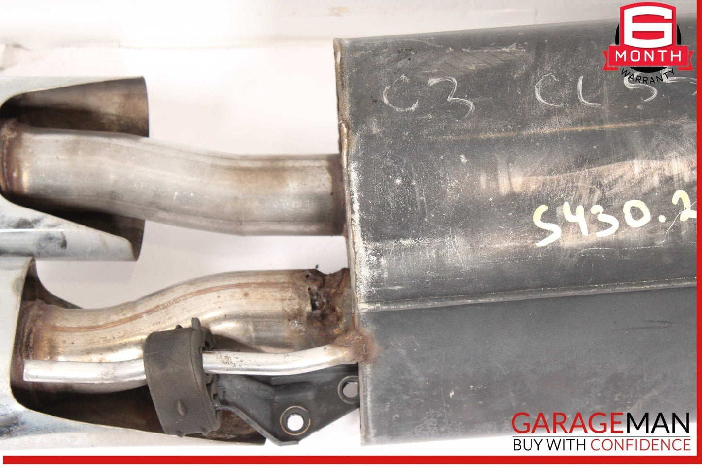 03-06 Mercedes W220 S430 S65 AMG Exhaust Muffler Quad Tips Left & Right OEM