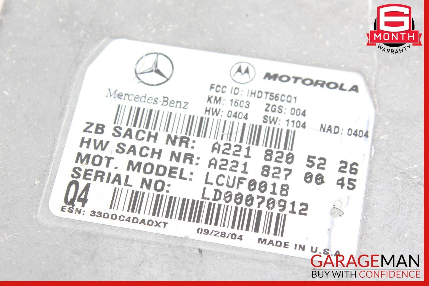 05-14 Mercedes W209 CLK50 E350 SL550 Voice Communication Control Module Unit OEM