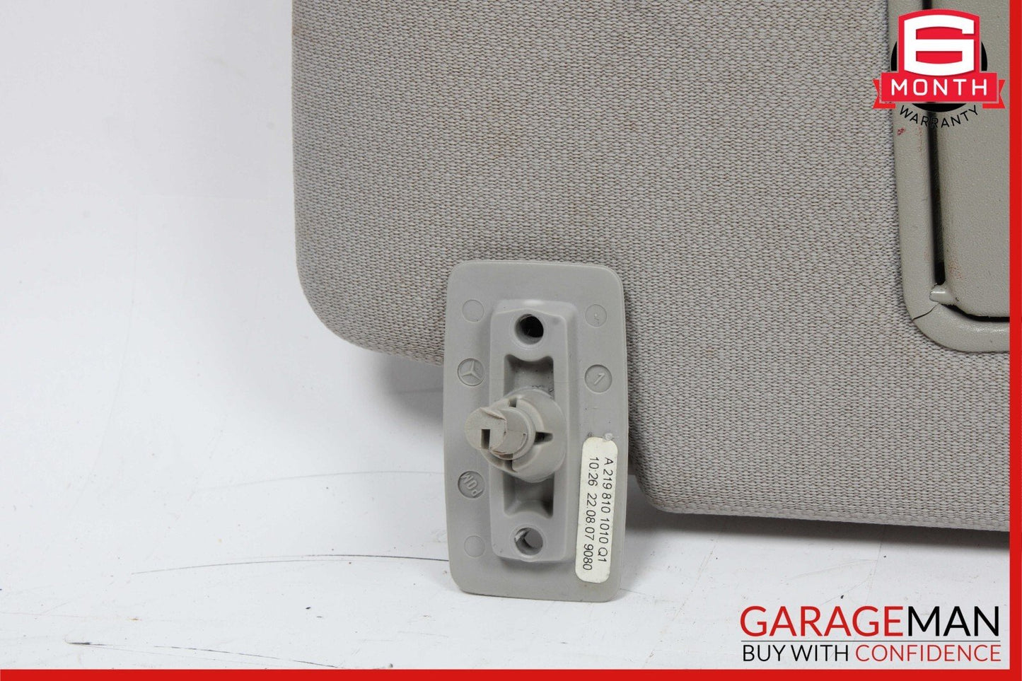 06-11 Mercedes W219 CLS550 Front Right Side Sun Visor Sunvisor Shade Suede Grey