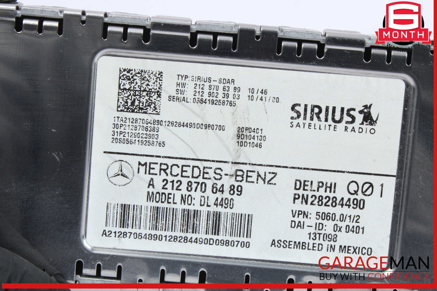 12-14 Mercedes X204 GLK250 C250 Sirius Satellite Radio Receiver 2128706489 OEM