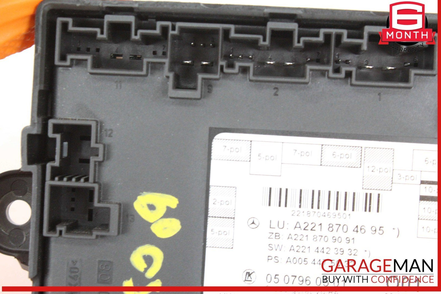 07-13 Mercedes W221 S550 S600 Front Right Side Door Control Module Unit OEM