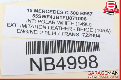15-20 Mercedes W205 C300 Rear Left or Right Suspension Lower Control Arm OEM