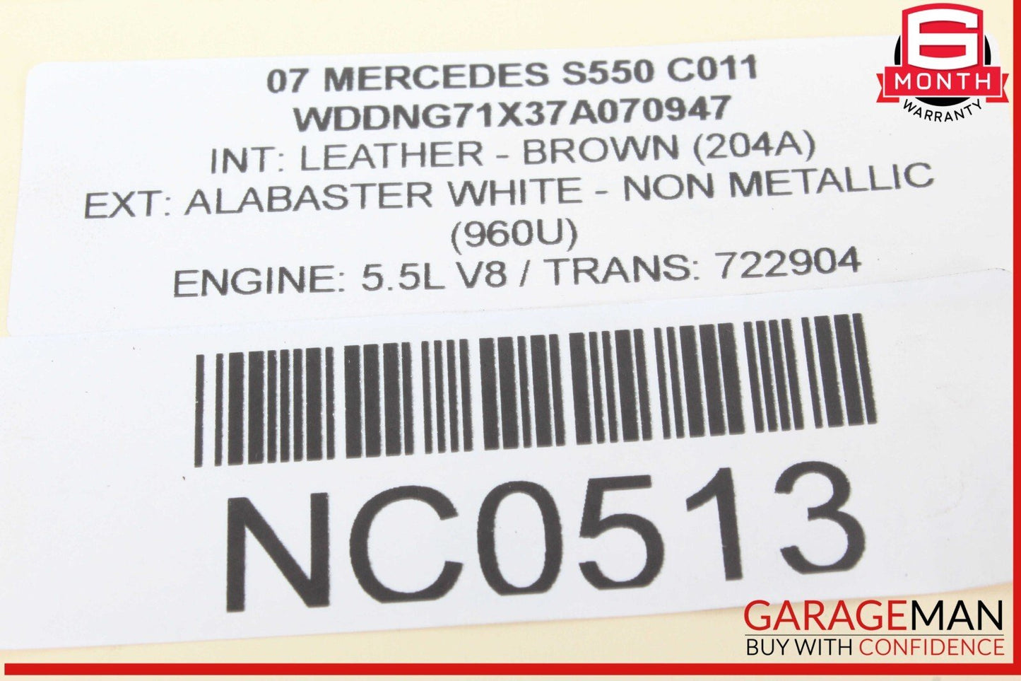 07-14 Mercedes W221 S550 CL550 Rear Left / Right Side Upper Control Arm OEM