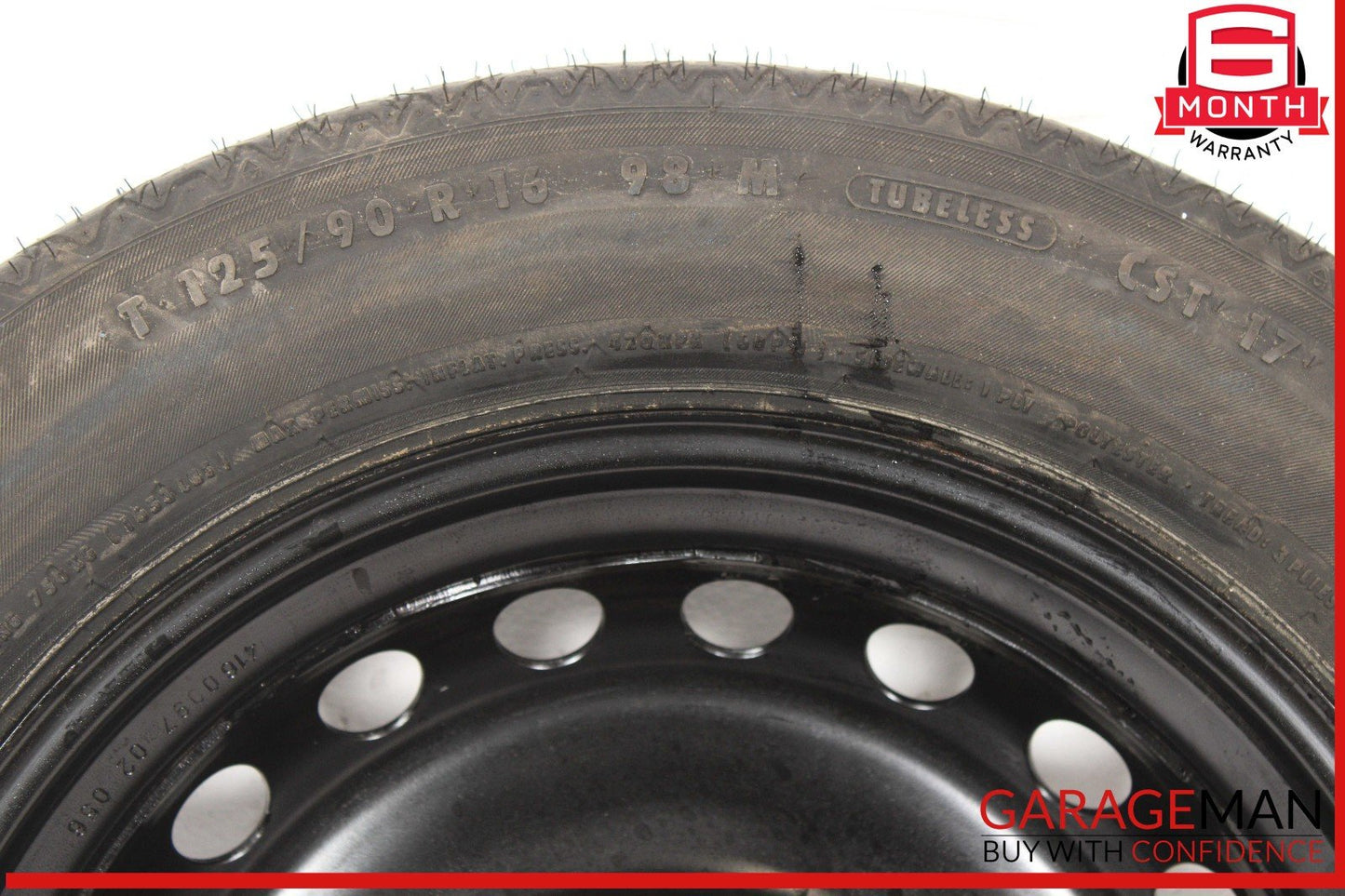 08-14 Mercedes W204 C250 C300 Emergency Spare Tire Donut Wheel Rim 125 90 16"