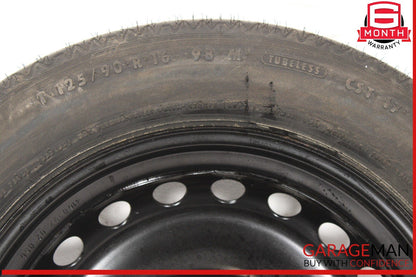 08-14 Mercedes W204 C250 C300 Emergency Spare Tire Donut Wheel Rim 125 90 16"