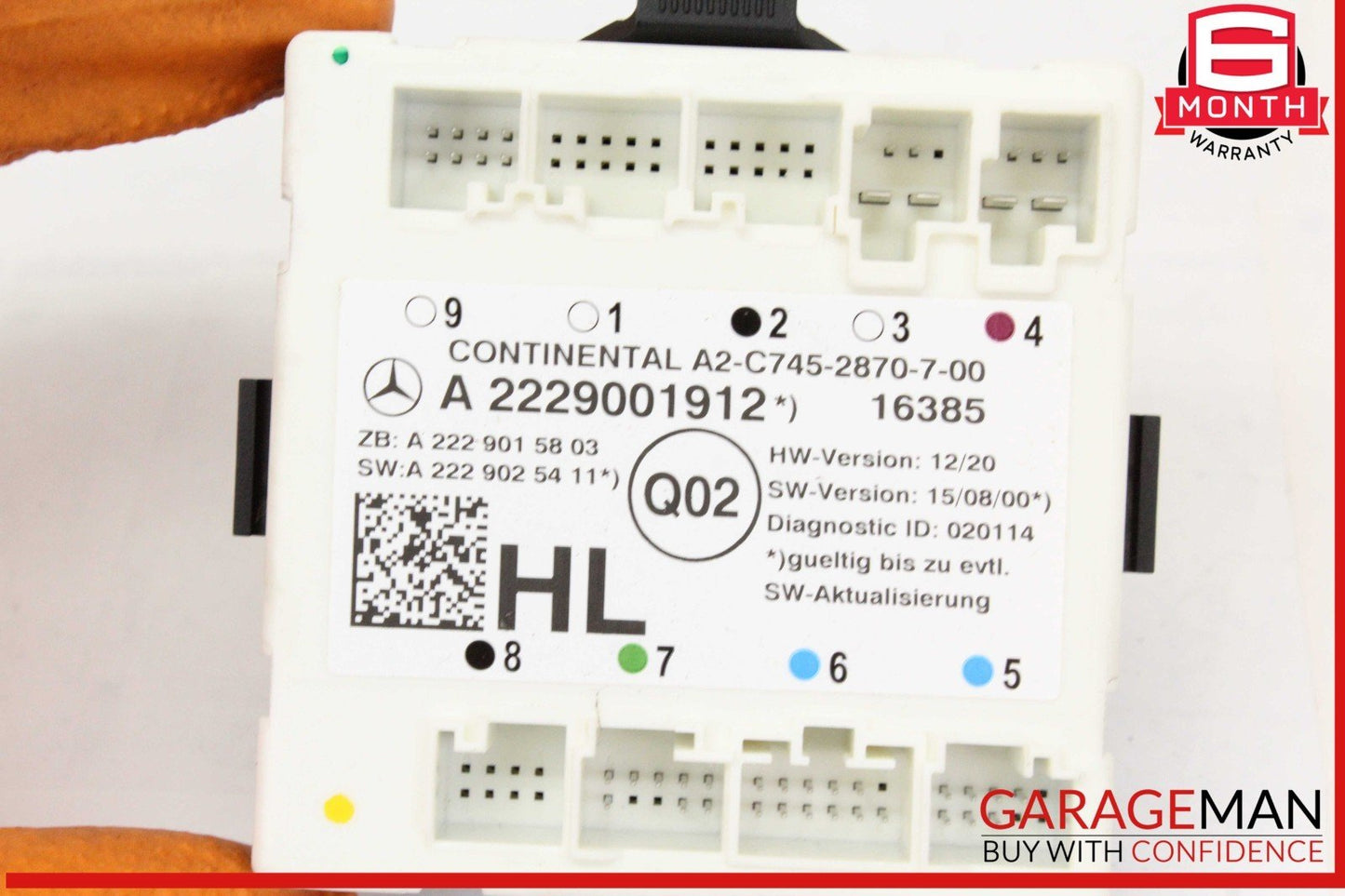 15-20 Mercedes W205 C300 Rear Left Driver Side Door Control Module Unit OEM