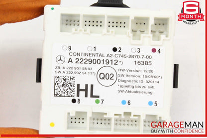 15-20 Mercedes W205 C300 Rear Left Driver Side Door Control Module Unit OEM
