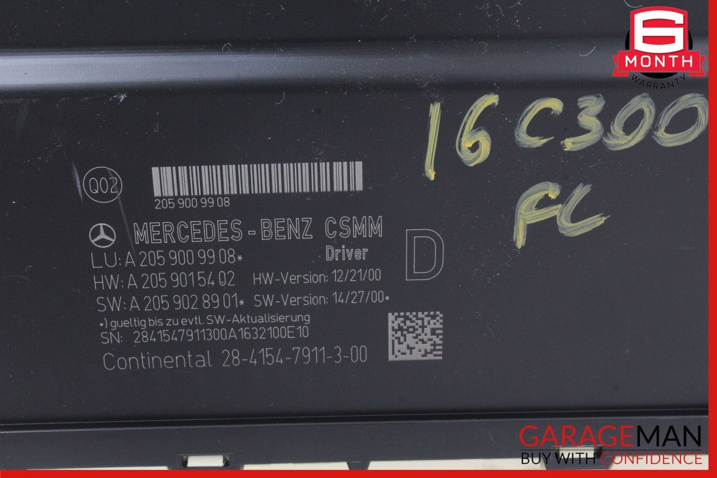 15-20 Mercedes W205 C300 C350e Front Left Driver Side Seat Control Module OEM