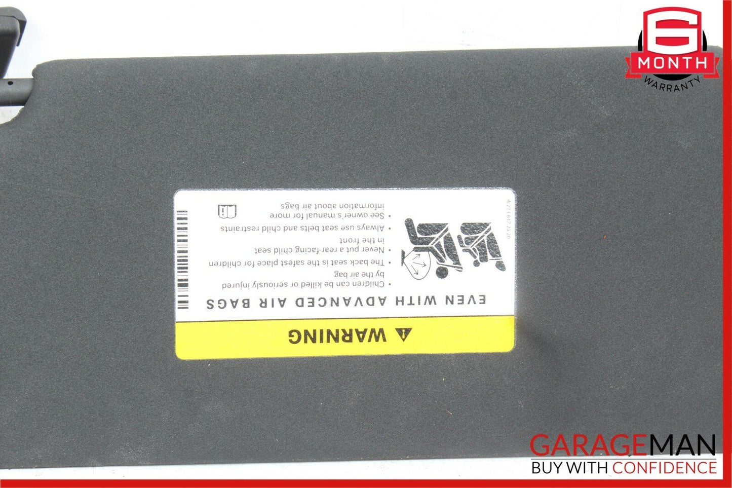 08-14 Mercedes W204 C300 C350 Front Right Sunvisor Sun Visor Black OEM