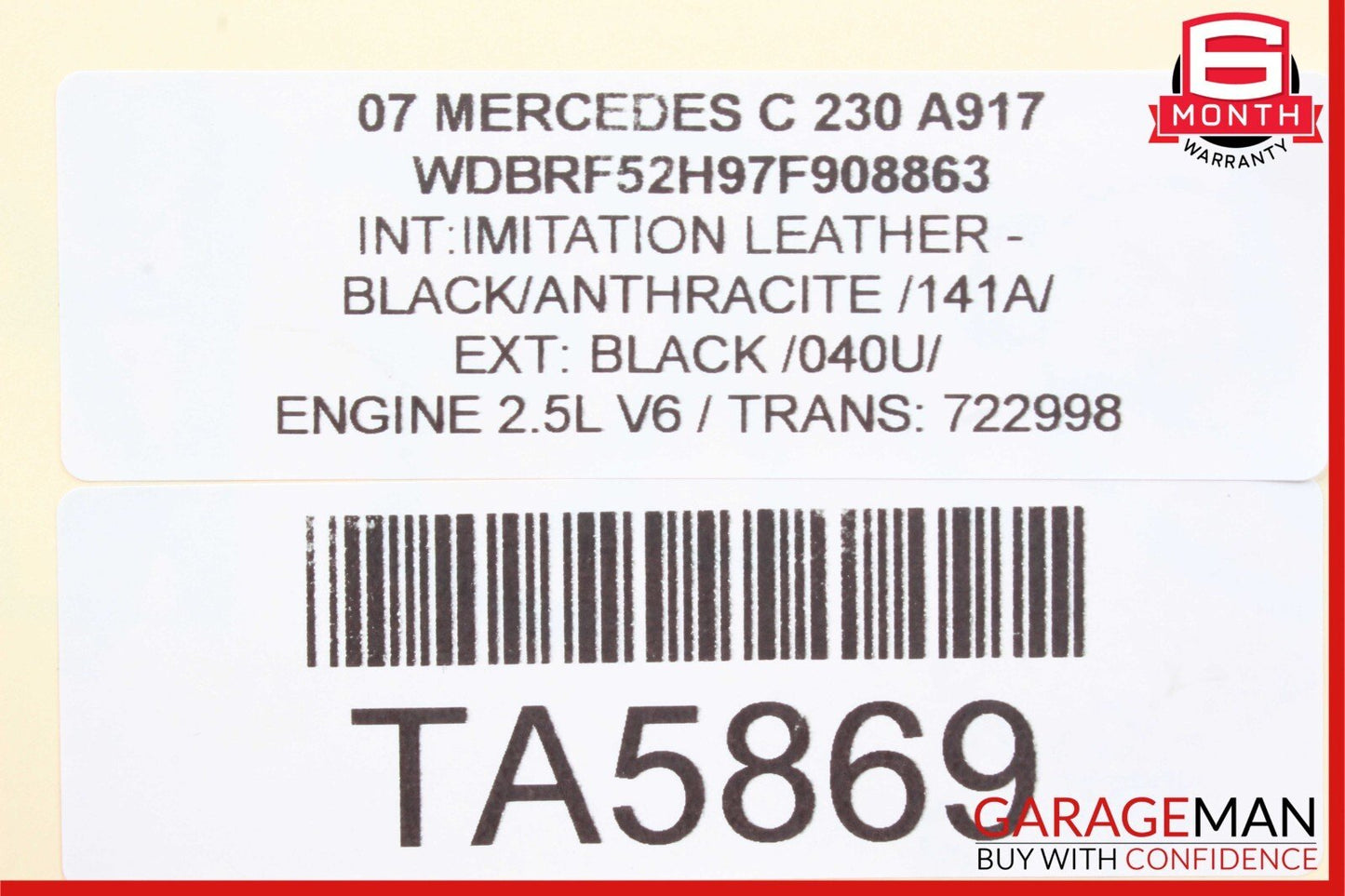 01-07 Mercedes W203 C230 C320 C280 Front Right Side Door Control Module Unit OEM