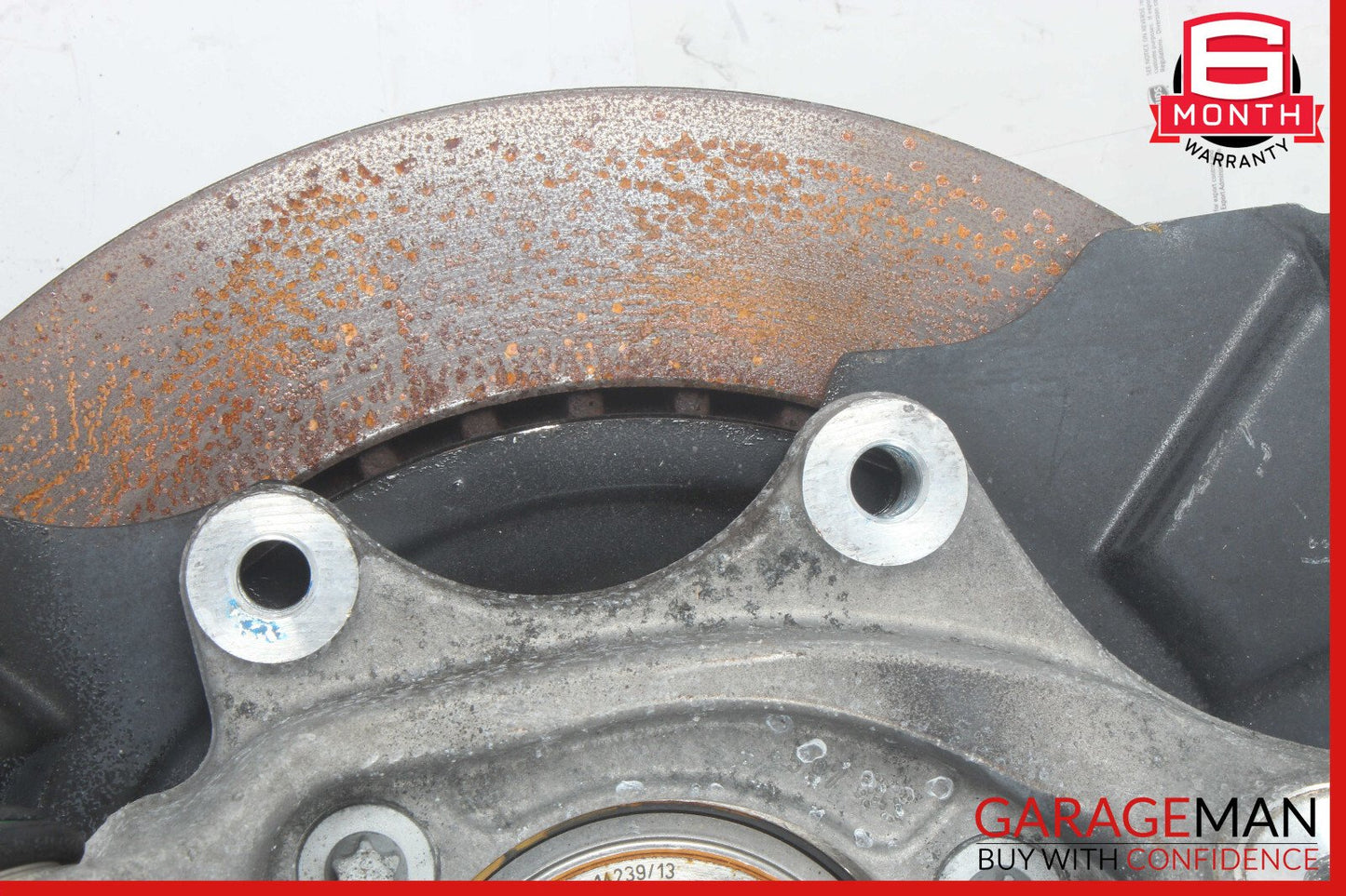 10-16 Mercedes W212 E350 Rear Right Side Spindle Knuckle Hub Brake Rotor