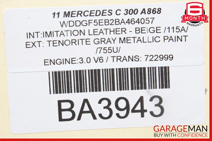 08-14 Mercedes W204 C300 Front Left Side Door Panel Tweeter Speaker Trim Cover