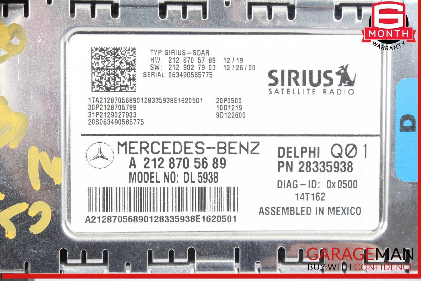 14-19 Mercedes W117 CLA250 Sirius Satellite Radio Receiver 2128705689 OEM